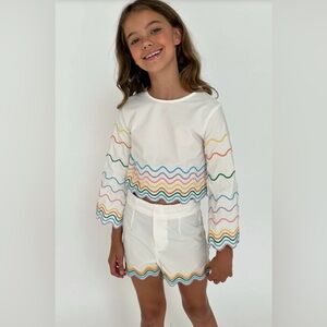 Lola + The Boys Rainbow Wave Long Sleeve Set
